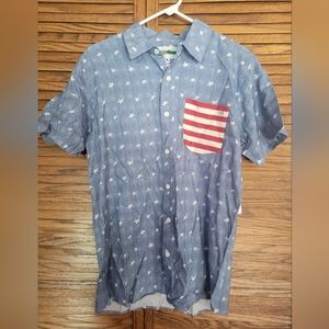 Tipsy Elves NWT Mens American Pride Hawaiian Shirt Size Size Small